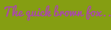 Image with Font Color A94BA5 and Background Color 859E12